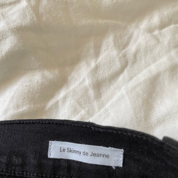 Frame Le Skinny De Jeanne Black Jeans Mid Rise Distressed 25 - Picture 6 of 6